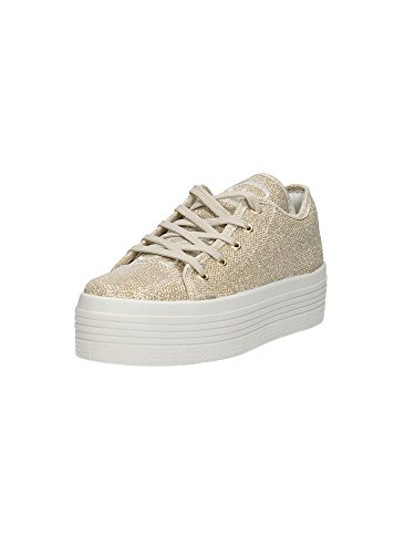 GUESS Zapatillas de mujer con cordones doradas, dorado, 40 EU