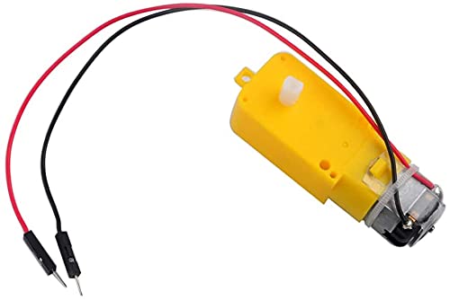 GUUZI 6 Piezas TT DC Motor de Caja de Cambios de Doble eje 3-6V Motor de Engranajes para Arduino Robot de coche Inteligente