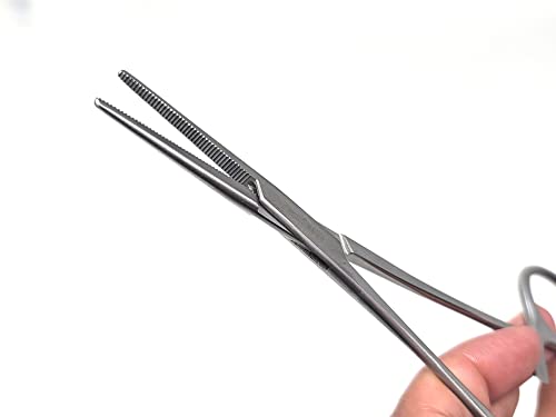 Dog Pet Ear/Nose Hair Puller Grooming Hemostat Locking Forceps Pliers, 5.5" (14cm), Straight