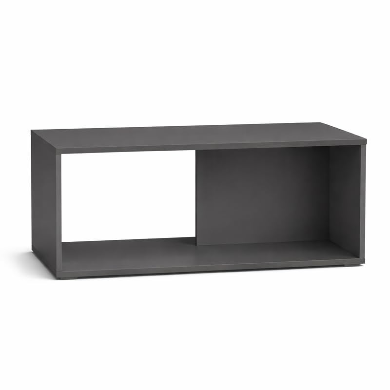 Image of Wooden Coffee Table for Living Room | Centre Table | Tea Table | Small Side Table | Center Table for Drawing Room | Modern Home Furniture Table | DIY | Color-Grey | Size-90x50x45 Cm