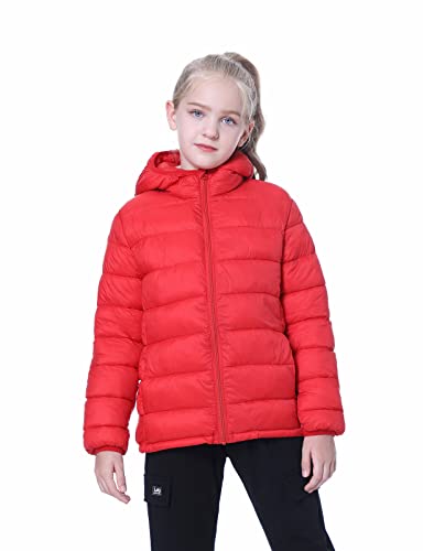 Image of Hooded Puffer Jackets for Boys and Girls - Lightweight and Packable - Autumn and Winter Coat, Warm and Comfy