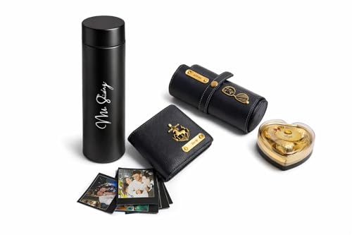Personalized Name & Charm Leather Mens Combo | Best Gift for Brot...