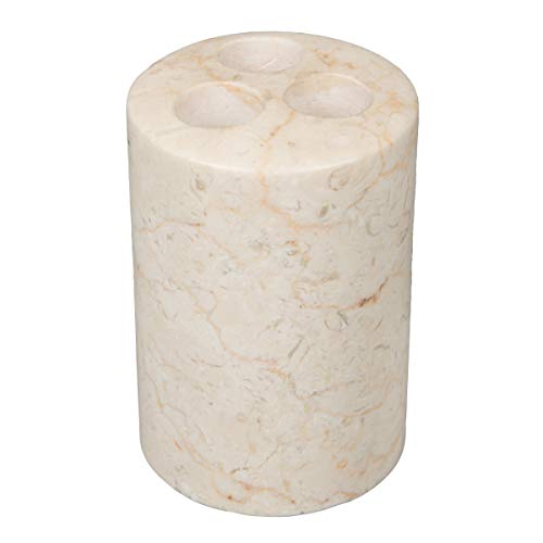 Creative Home Natural Champagne Marble Spa Collection Toothbrush Makeup Brush Holder Bathroom Countertop Organizer #TOP24
