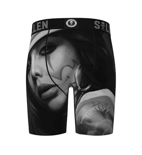 Sullen Men's Payasa Tattoo Lifestyle Graphic Boxer Shorts Black3
