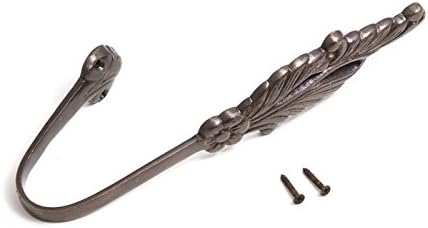 10 X 8-Inch Antique Brass Leaf Curtain Drape Holdback