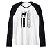 Frenchie Dad American Flag French Bulldog Raglan Baseball Tee