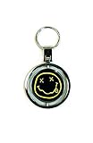 Quality Keyring Nirvana Schlüsselring Keychain Classic Smiley Face band Logo offiziell Nue