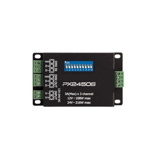 PX24506 decoder, DMX512 decoder, PX24506 DMX decoder 12-24V