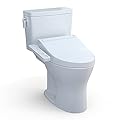 TOTO® Drake® WASHLET®+ Two-Piece Elongated Dual Flush 1.28 and 0.8 GPF Toilet and WASHLET C2 Bidet Seat, Cotton White - MW7463074CEMG#01