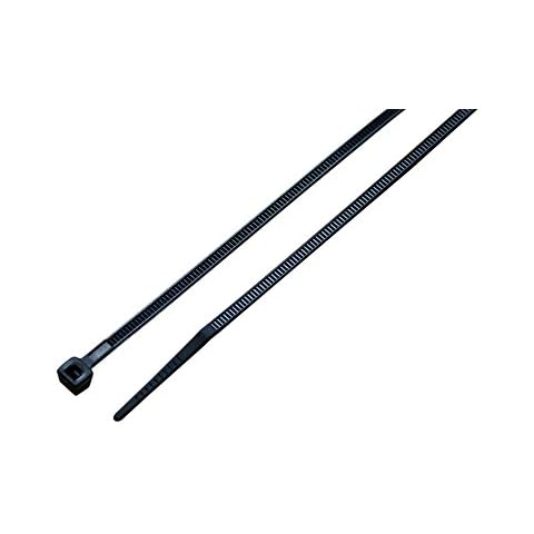 South Main Hardware 848108 11 Inch 100-Pack, 75-Lb Test, Medium, Black Uv Cable Ties, 100 Tie Cover