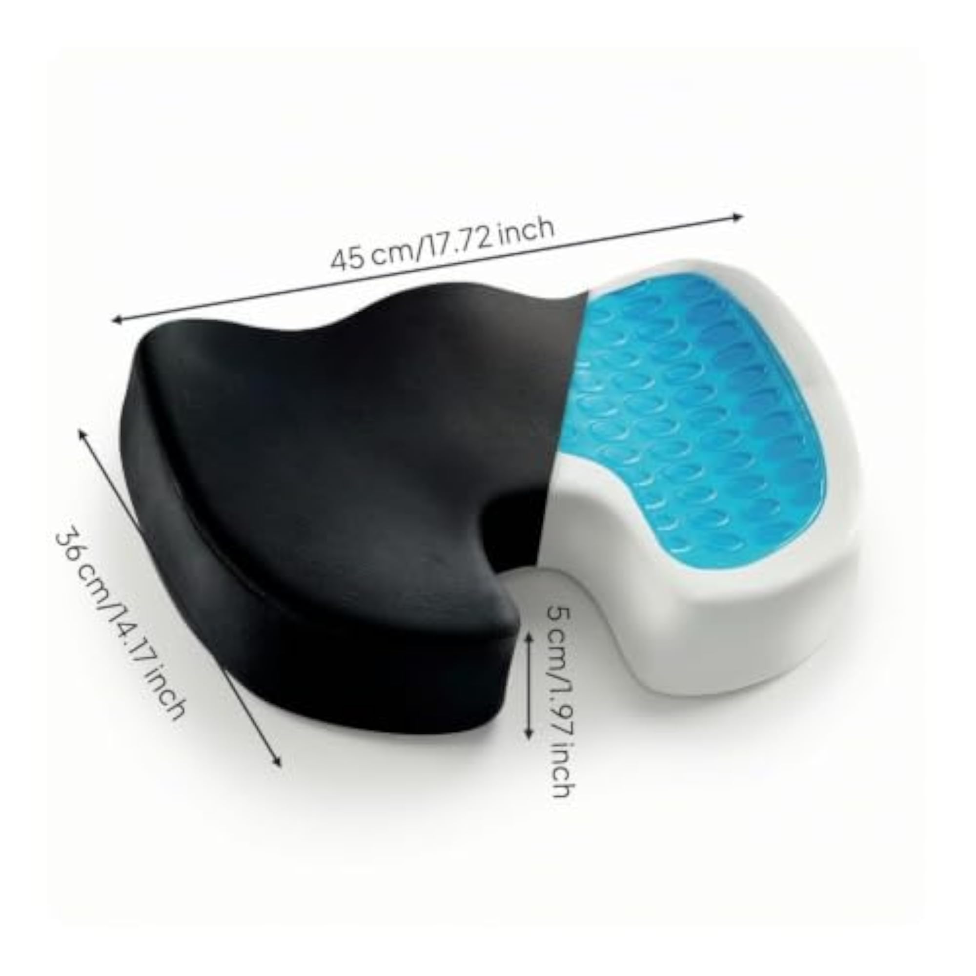 Ergonomic Gel Memory Seat Cushion, U-Shaped