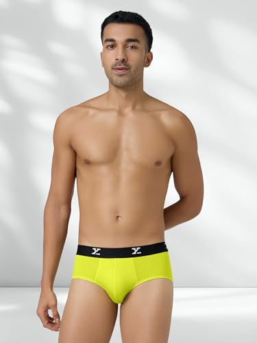 Image of XYXX Men's Ace Micromodal Regular Fit Solid Antimicrobial Briefs with No Marks Waistband (Pack of 2)