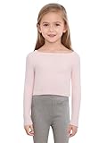 Xroufi Kids Girls Dance Active Knitwear Long Sleeve Stretchy Ballet Warm Up Sweater Training Pink 3-6 Years