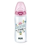 BPA Free Biberón NUK FC+ PP Hello Adventure 360ml silicona de 6 a 18 meses. Color rosa