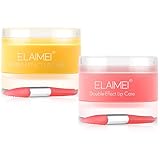 2PCS Lip Sleeping Mask, Strawberry & Orange Double Effect Lip Scrub Exfoliator and Lip Repair Balm,...