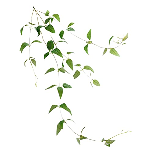 Partykindom Artificial Plants 1Pc Decorative Artificial Plant With Iron Wires Fake Clematis Leaf Vine For Home For Home/Wall/Kitchen/Room Decor Home Decor #TOP7