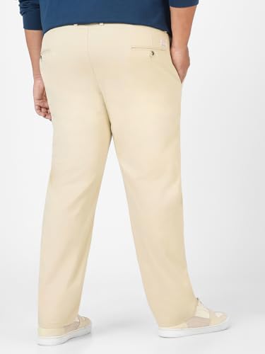 Image of Urbano Plus Men Mid Rise Cotton Regular Fit Casual Chino Pants Stretch