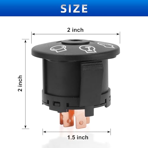 Lawn Mower Ignition Switch with Key 5 terminals Compatible with MTD Craftsman Ariens Zero Turn Bad Boy Lawn Tractor Murray Sabre Scotts Yard Machines Replace# 925-04659 725-04659 by AUTOBABA - Image 7