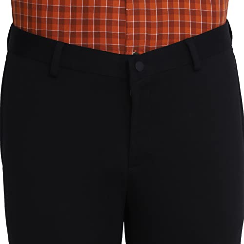 Image of Siea Casual Solid Khakis in Brown
