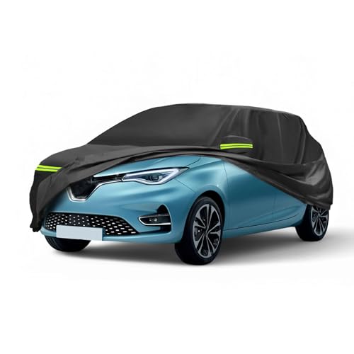 Housse voiture Renault Zoe 2012-2024 bâche de protection extérieure noire 210D-Pu