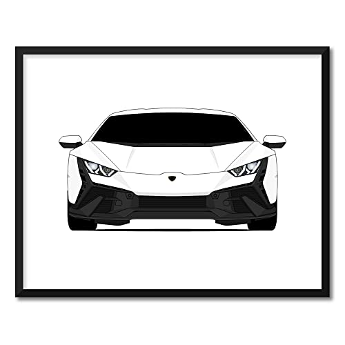 Custom Car Posters CUSTOMIZABLE COLOR Handmade Poster compatible with Lamborghini