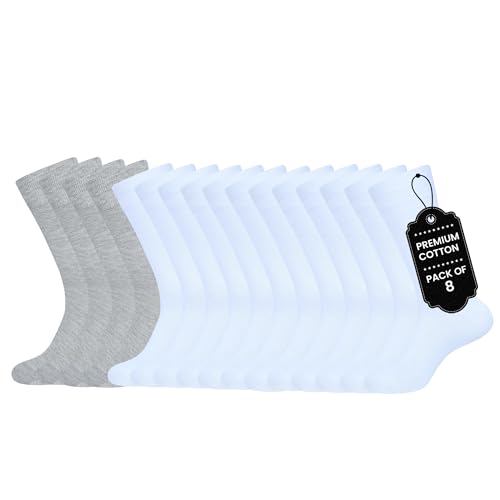 Image of BALENZIA Men Dress Socks |Pack of 8| Trouser Sock Stretchy |Casual Wear|Everyday Comfort In Solid Colors