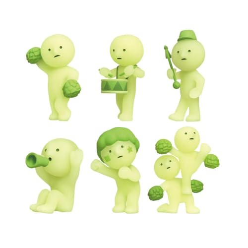 Smiski Cheer Series Figurine (Fanfare - Pom Pom) Glow in the Dark Multicolor