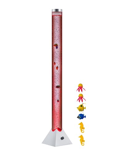 Abhsant Jellyfish Lava Lamp Color Changing Mood Lamps Aquarium Night Light for Kids & Adults Artificial Fish Tank with Moving Fish Sensory Room LED Lights