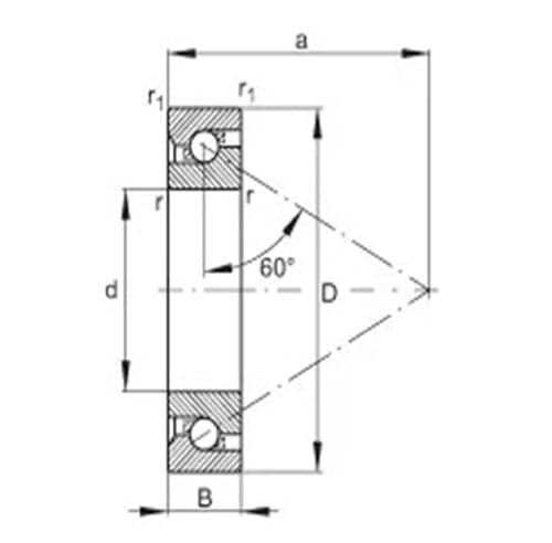 Roulement à billes 7603030 30x72x19 contact oblique BSA306C guidage axial