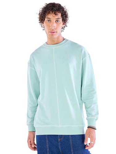Sweat-shirt homme vert 140 taille 42 sweat décontracté Bewakoof