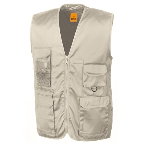 Result Ro45X - Gilet de safari petit - Bleu (Camel) - Medium