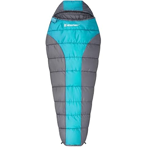 Bessport Schlafsack Outdoor Mumienschlafsack 3 Saison Klein und Ultraleicht Erwachsene Schlafsack Warm Wasserabweisend Cover
