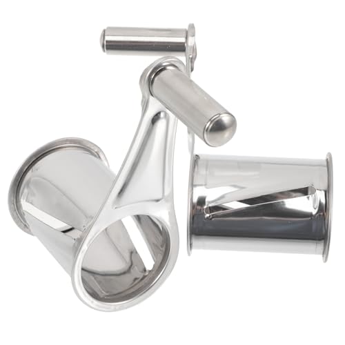 Rallador giratorio de acero inoxidable con mango, 2 piezas miniatura 1
