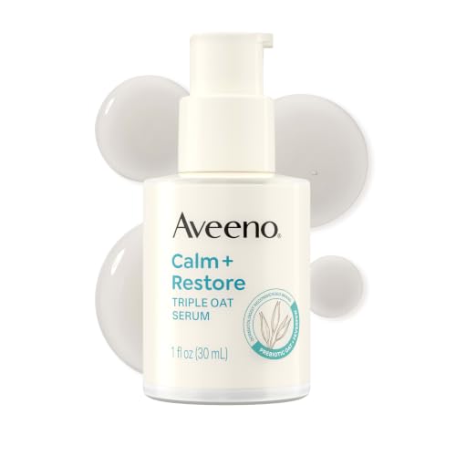 Aveeno Calm + Restore Triple Oat Hydrating Face Serum for Sensitive Skin, Gentle Lightweight...