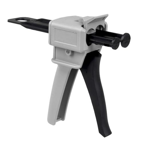 50mL AB Glue Gun, 1:1 or 1:2 Ratio Dual Component Adhesive Dispenser, Lightweight Applicator for Epoxy, Resin, DIY, Home Repair, Industrial Use