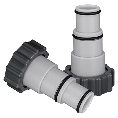 Bohoman 2 Pièces Adaptateur de Tuyau de Rechange avec Filetage Intérieur à Visser Adaptateur A pour Piscine pour Pompes, Connexions 1,5 et 1,25 Cover