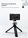 M-REMOTE Extendable Mini Camera Tripod, 360° Ball Head Cold Shoe Lightweight Portable Vlog Travel Selfie Stick Handle Grip Desktop Webcam Magnetic Tripod