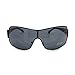 SA106 Mens Oversized Rectangular Shield Designer Fashion Warp Sunglasses Black