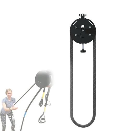 Image of Adjustable Resistance Cable Pulley Machine for Home Gym, Portable Full-Body Workout Tool with Endless Rope Trainer