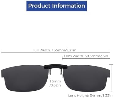 HILEEN Polarized Clip-on Sunglasses for Oakley Metal Plate OX5038 53mm for Men Women UV Protection-Black — view 2