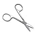 Small Eyebrow Scissors All Purpose - FEITA Mini Women's Grooming Metal Steel Curved Cutting Scissors for Brow, Lash, Nose hair, Mustache, Nail, Craft