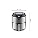 Tefal Heißluftfritteuse Easy Fry Deluxe XL, Air Fryer, 1500 W, 4,2 L für 6 Portionen, 8 automatische Programme, Digitales Display, energiesparend, gesunde Friteuse ohne Öl, Edelstahl, EY401D