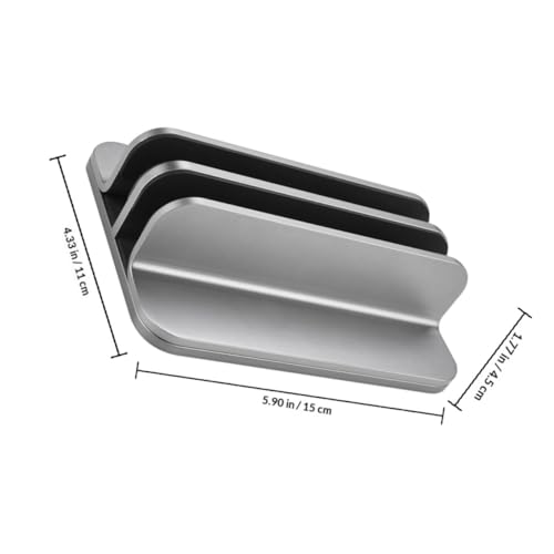 Soporte vertical de aluminio para laptop doble ranura miniatura 2