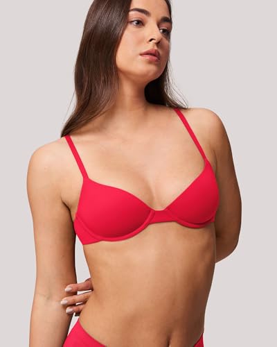 Image of T-Shirt Bras for Women Small Breasted Demi Underwire Lightly Lined Bras 32AA-38A