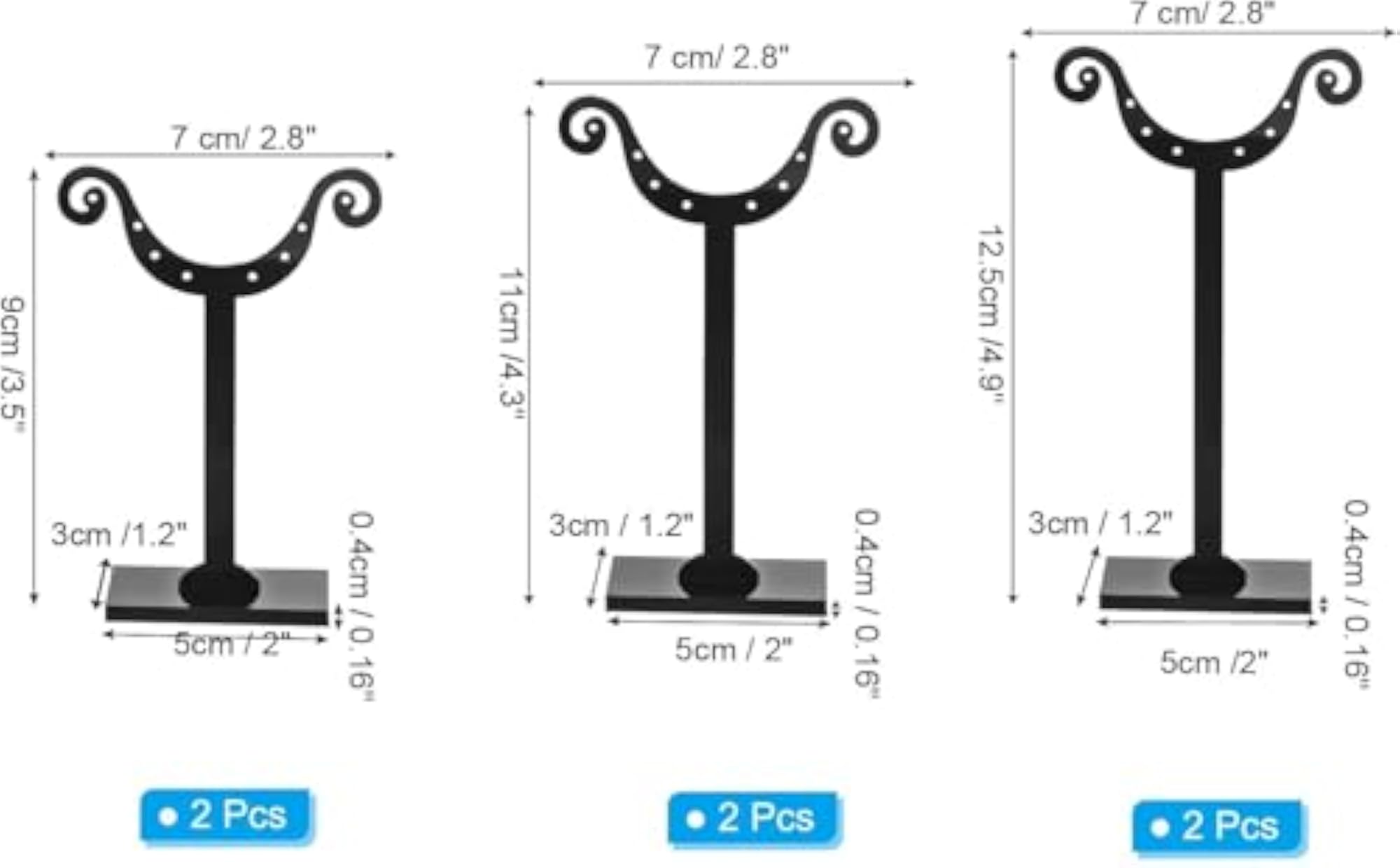 Earring Display Stand, 6pcs Acrylic Jewellery Holder Stands