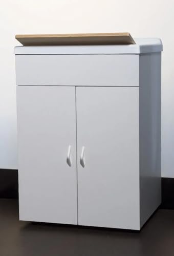 Bagno Italia Lavatoio Lavapanni da 60x85hx50 pilozza con 2 ante bianco con tavola in legno l