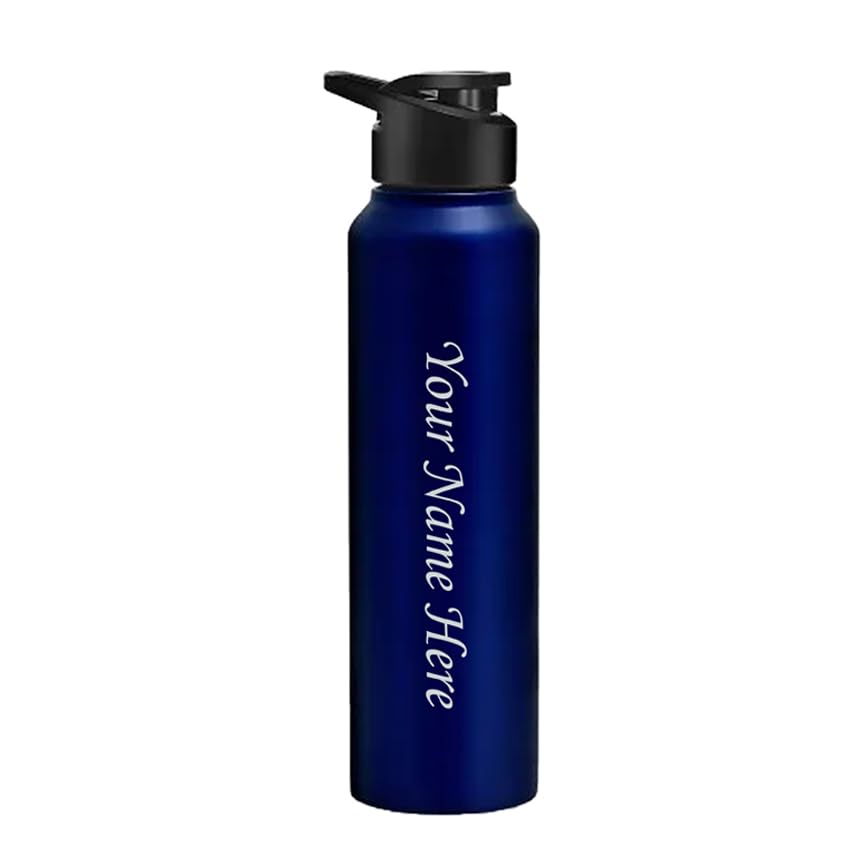 SAVRI Personalized Stainless Steel 1000ml Water Bottle with Engraved Name - Customized, Name Printed, Custom Sipper for Home, Fridge, Office, Travel, Gym, Sports - Ideal for School Kids - Blue Color. (B09KS4DX5T) Amazon Price History, Amazon Price Tracker