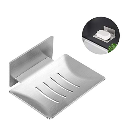 Porte Savon Mural, Porte-Savon Douche Auto-adhésif en Acier Inoxydable, Savon sans Perçage pour Salle de Bain Cuisine Douche Cover