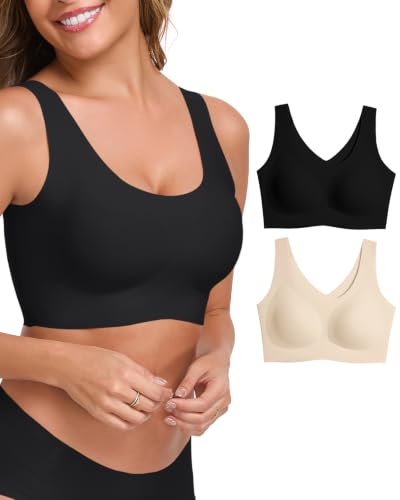 Image of Ubras Seamless Bras for Women Light Support Wireless Bralette Comfortable