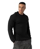 Merino Protect 100% Merino Wool Hoodie Mens Lightweight Long Sleeve Thermal Pullover for Hiking Running